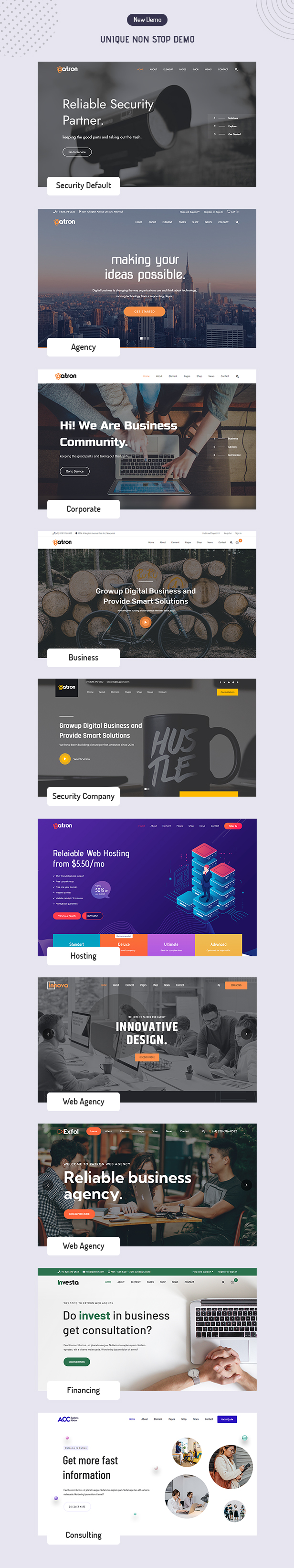 Patron - Security Company Template